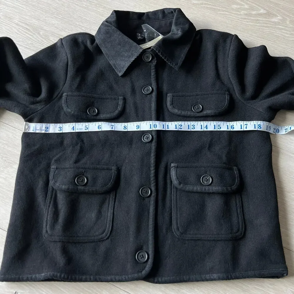 J Crew Knit Jacket In Wool Blend Womens XS Black